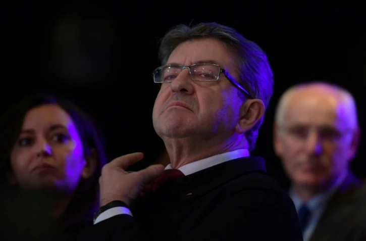 Jean-Luc Mélenchon à La Défense près de Paris, le 31 janvier 2017