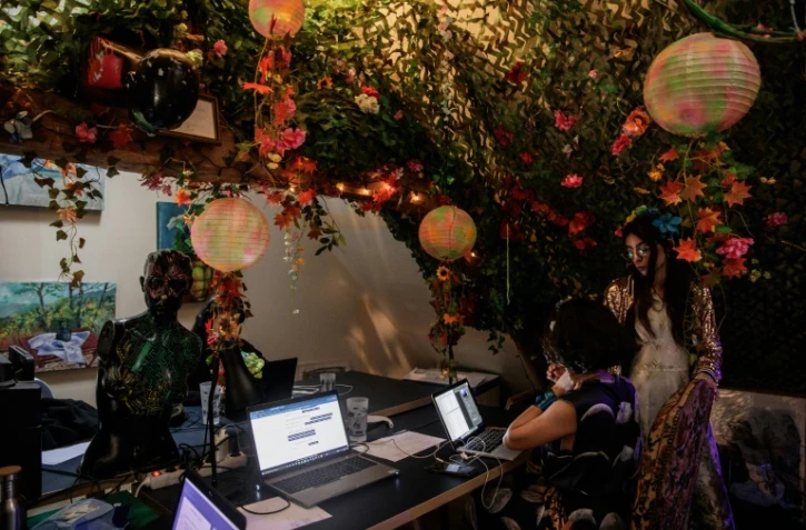 L'espace de coworking du manoir normand, où une trentaine de personnes ont décidé de se reconfiner, le 17 novembre 2020