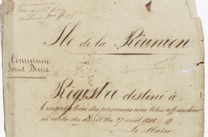 Les registres nominatifs de personnes en esclavage dans les anciennes colonies françaises reconnus comme "Mémoire du monde"