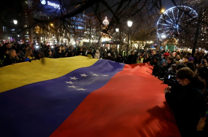 Rassemblement nocturne de soutien à l'opposante vénézuélienne et prix Nobel de la paix Maria Corina Machado, le 10 décembre 2025 à Oslo
