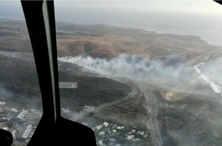 incendie, plateau caillou