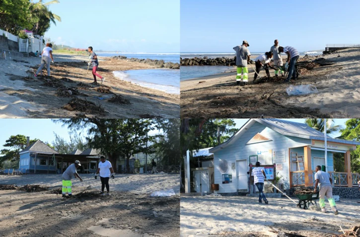 Nettoyage des plages de Saint-Leu