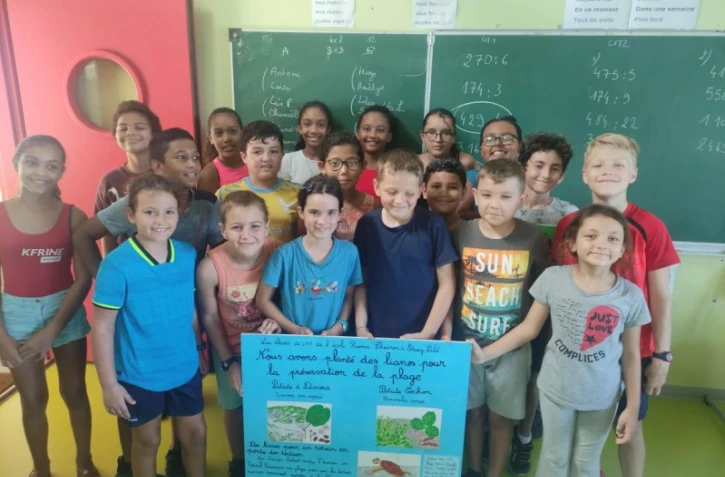 Étang-Salé : les panneaux et plantations des enfants de CM2 dégradés