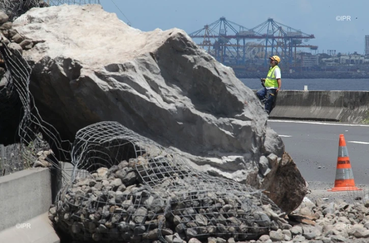 éboulis route du littoral 