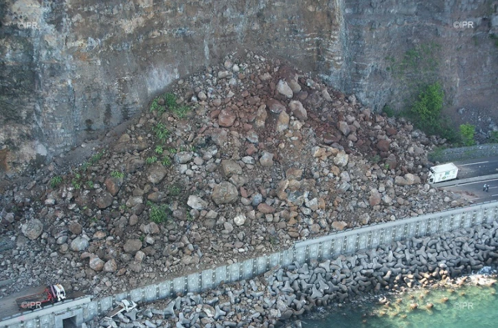 éboulis route du littoral 2006