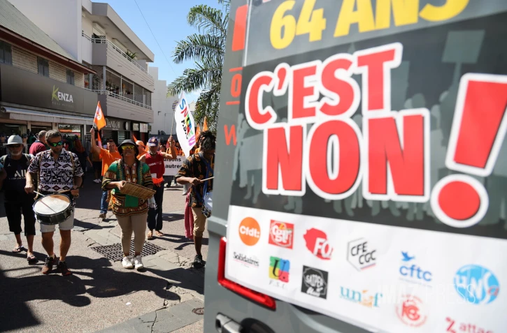 Manif contre la réforme des retraites saint-pierre le 13/04/2023