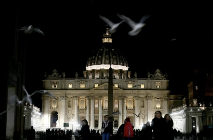 La place Saint-Pierre, Cité du Vatican, le 22 mars 2025 ( AFP / Filippo MONTEFORTE )