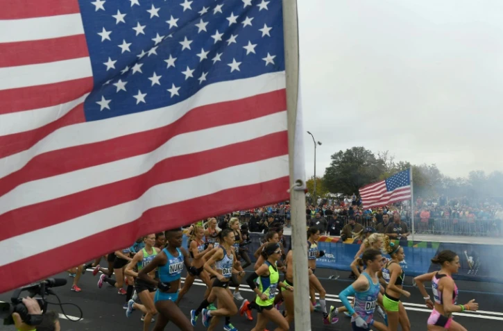 Des compétiteurs lors du marathon de New York, le 5 novembre 2017