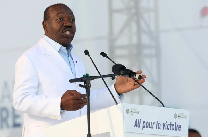 Le président du Gabon, Ali Bongo Ondimba, au stade Nzang Ayong de Libreville le 10 juillet 2023