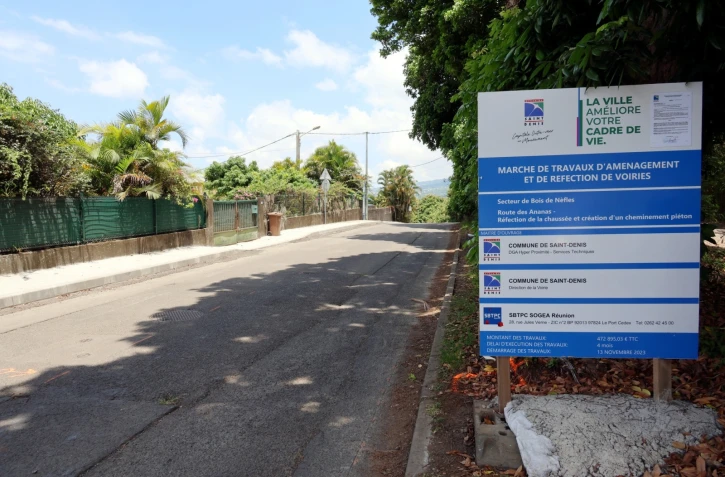Travaux de réfection Route des Ananas St Denis 2023 