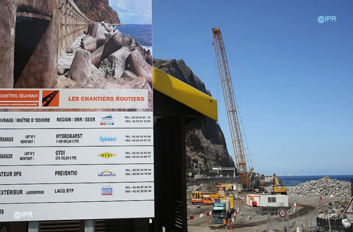 travaux route du littoral