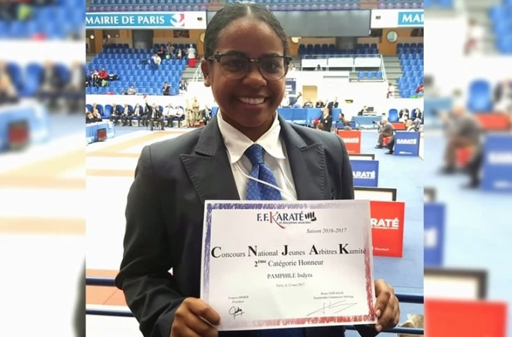 2ème place du concours de jeune arbitre nationale pour Indyra Pamphile 