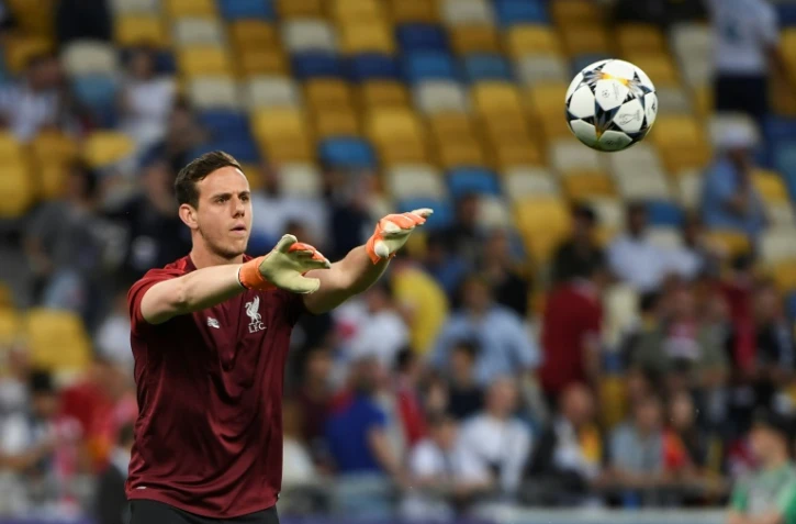 Le gardien de but gallois de Liverpool Danny Ward à l'échauffement avant la finale de Ligue des champions contre le Real Madrid, le 26 mai 2018 à Kiev