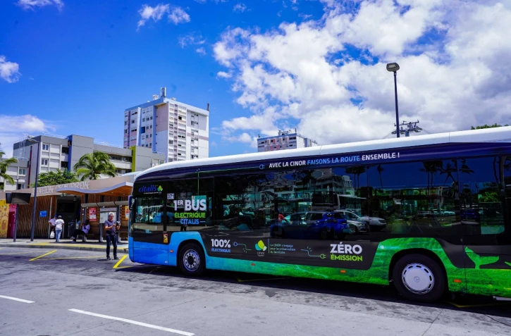 Cinor : le premier bus 100% électrique du réseau Citalis inauguré