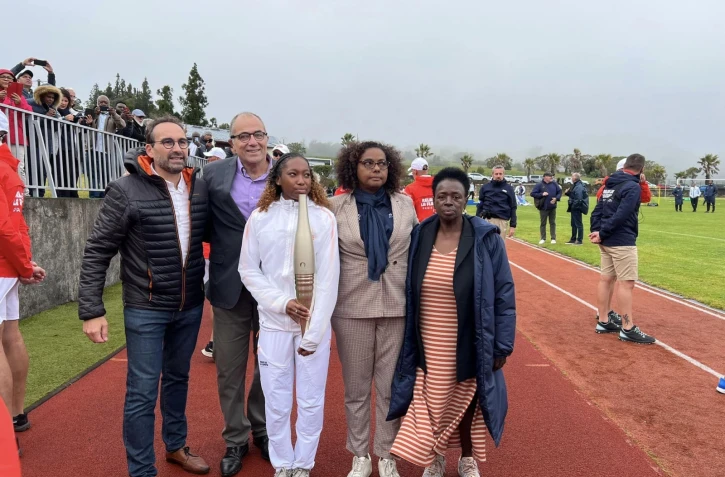 La Région : Patricia Profil a suivi le début du relais de la flamme olympique au Tampon