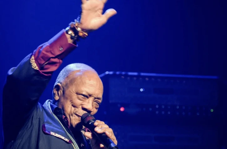 Quincy Jones sur scène lors du Montreux Jazz Festival, en juin 2019. 