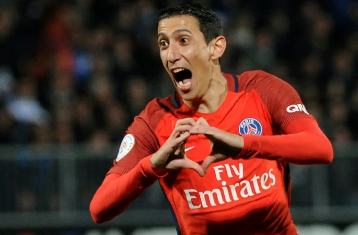Angrl Di Maria auteur d'un doublé face à Angers, le 14 avril 2017 au stade Raymond Kopa