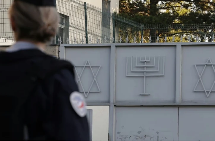 La synagogue de Sarcelles (Val-d'Oise), le 11 octobre 2023. (GEOFFROY VAN DER HASSELT / AFP)