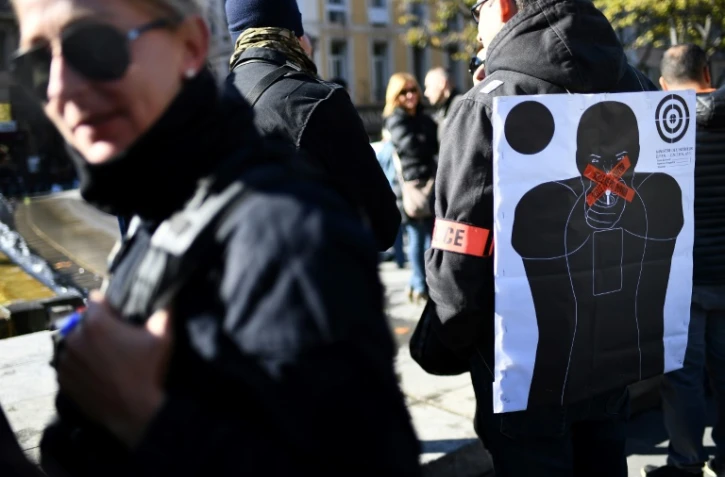 Manifestation de policiers le 8 novembre 2016 à Marseille
