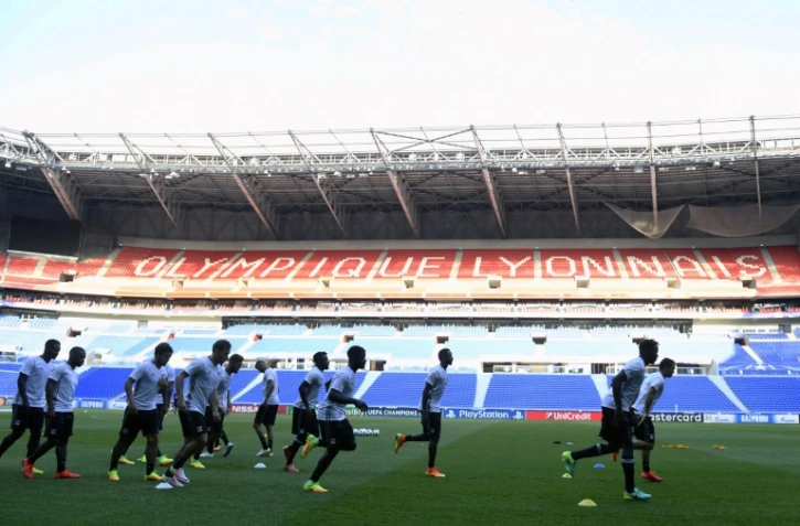Les joueurs lyonnais à l'entraînement au Parc OL, le 13 septembre 2016 à Lyon