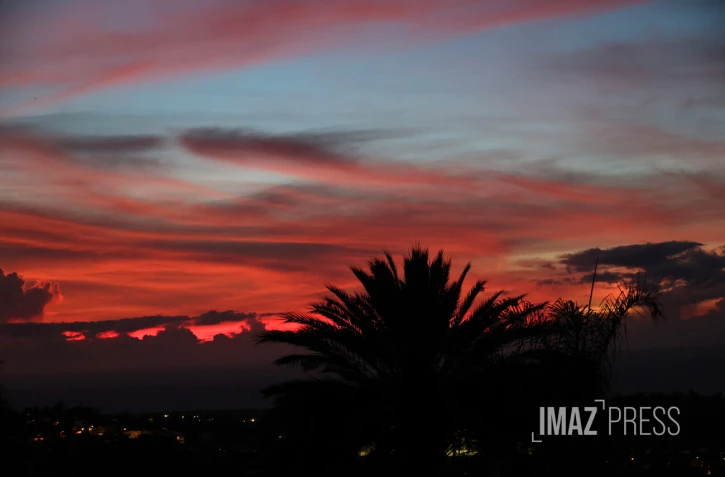 couché de soleil sur l'ouest