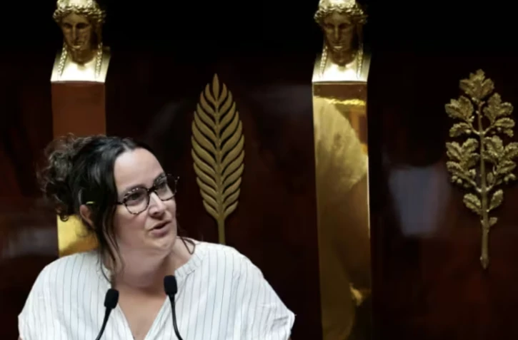 La députée LFI Elise Leboucher à l'Assemblée nationale, le 15 juillet 2026 à Paris ( AFP / STEPHANE DE SAKUTIN )