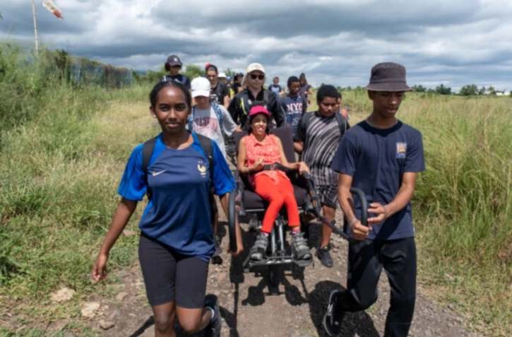 Saint-Paul : Les collégiens du Bernica organise une sortie joelette dans la Savane 