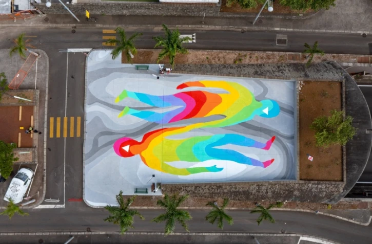 Une fresque à l'emplacement du camp Giron