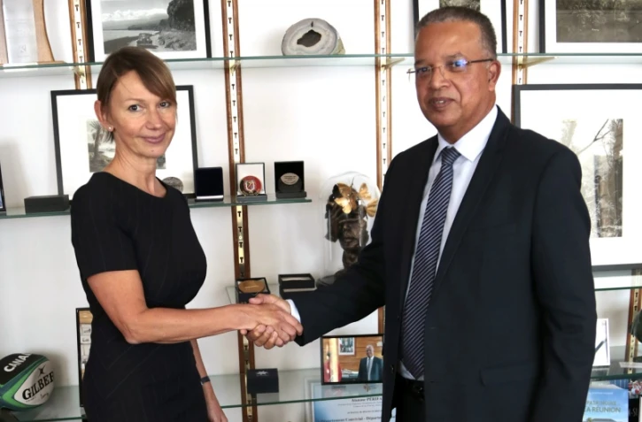 Le Président Cyrille Melchior reçoit l'Ambassadrice de France à Maurice [