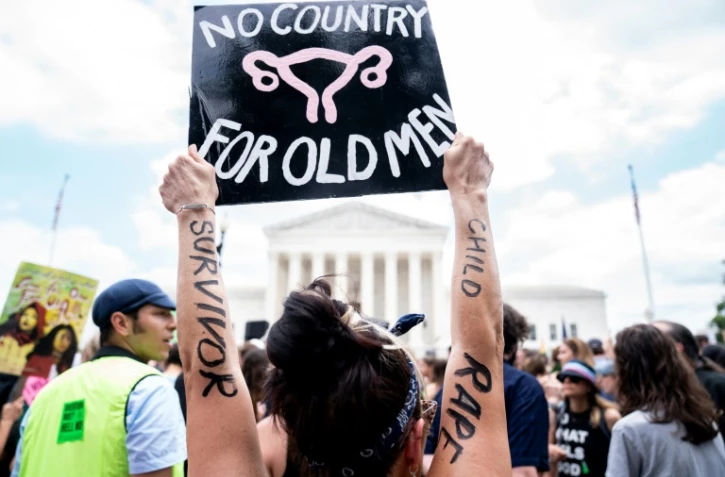 Une manifestation pour le droit à l'avortement devant la Cour suprême à Washington le 24 juin 2022