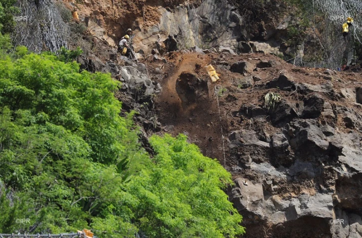 Purges après éboulement 