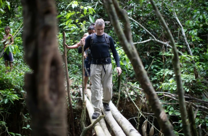 Le journaliste Dom Phillips en visite à Aldeia Maloca Papiú au Brésil, le 16 novembre 2019