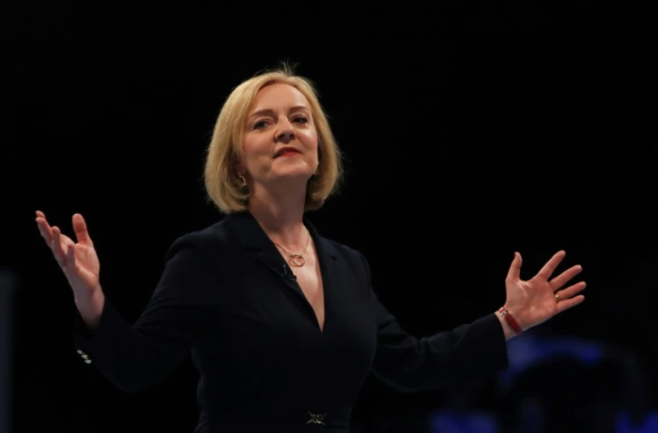 Liz Truss, candidate au poste de Premier ministre britannique, le 23 août 2022 à Birmingham 