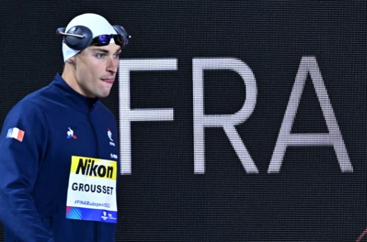 Le Français Maxime Grousset avant la finale du 50 m nage libre des Mondiaux de Budapest, le 24 juin 2022