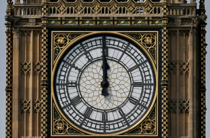 Une des quatre horloges de Big Ben, le 14 août 2017