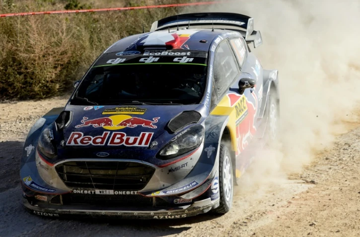 Le Français Sébastien Ogier au volant de sa Ford Fiesta lors du Rallye de Catalogne, le 6 octobre 2017 à Vilalba dels Arcs