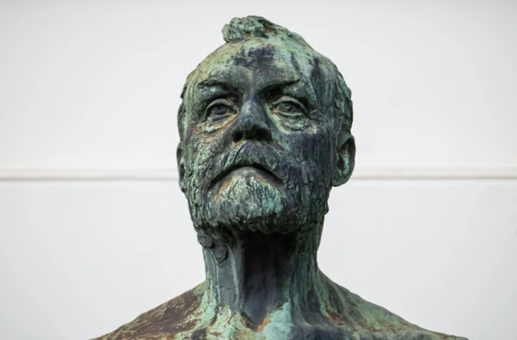 Un buste du scientifique Alfred Nobel, le 25 septembre 2024 à Oslo