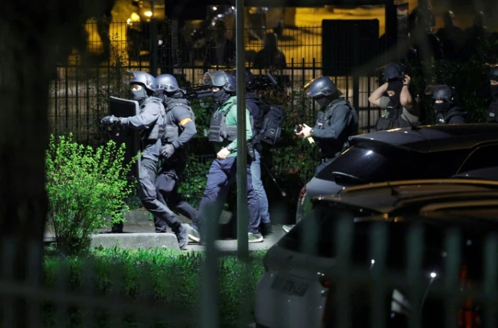Des policiers en intervention à Yerres, le 24 mars 2025