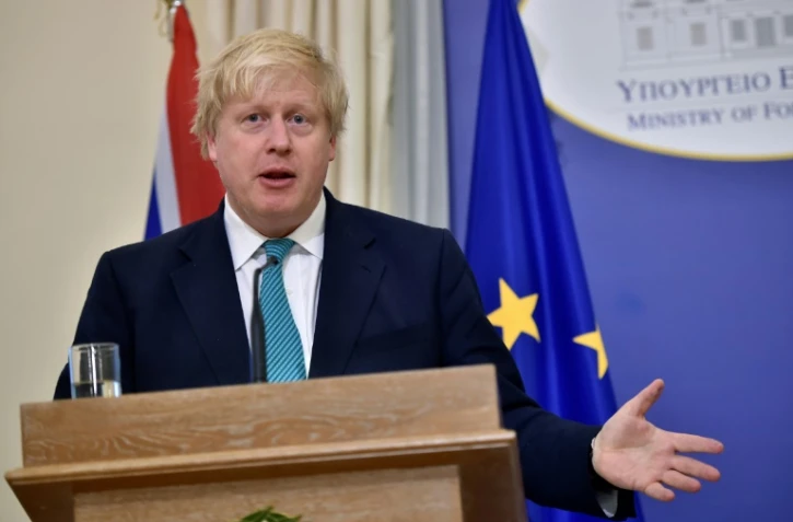 Le ministre des Affaires étrangères Boris Johnson à Athènes le 6 avril 2017