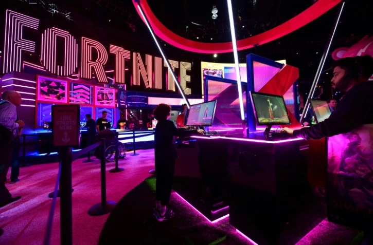 Le stand Fortnite au salon E3 Ă Los Angeles, en juin