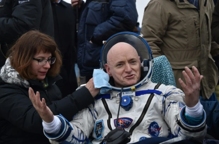 L'astronaute américain Scott Kelly à son retour sur Terre, le 2 mars près de Dzhezkazgan (Kazakhstan)