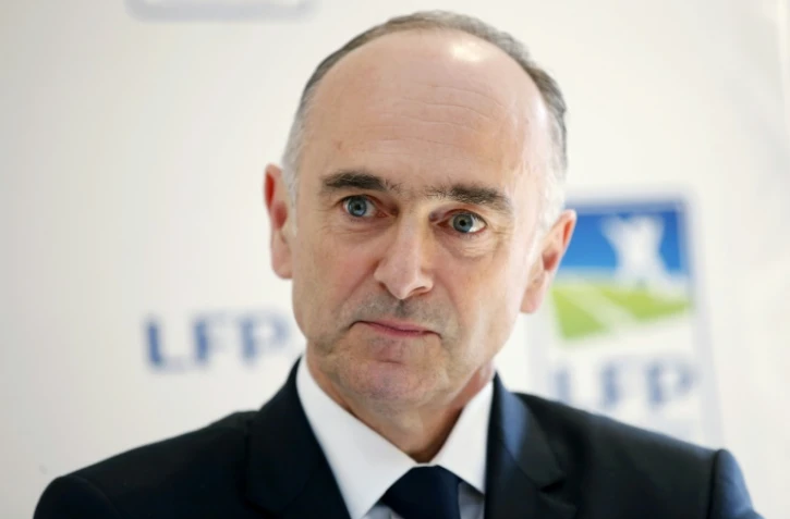 Le président par intérim de la LFP Jean-Pierre Denis, le 27 mai 2016 à Paris