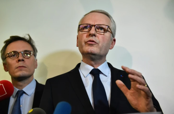 Le procureur de la République Rémy Heitz tient une conférence de presse le 25 mai 2019 à Lyon après une attaque au colis piégé dans la ville la veille