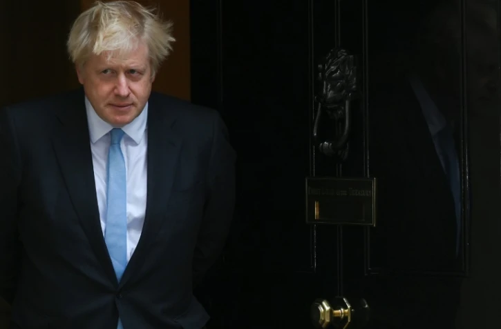 Le Premier ministre britannique Boris Johnson devant sa résidence de 10 Downing Street à Londres le 5 septembre 2019