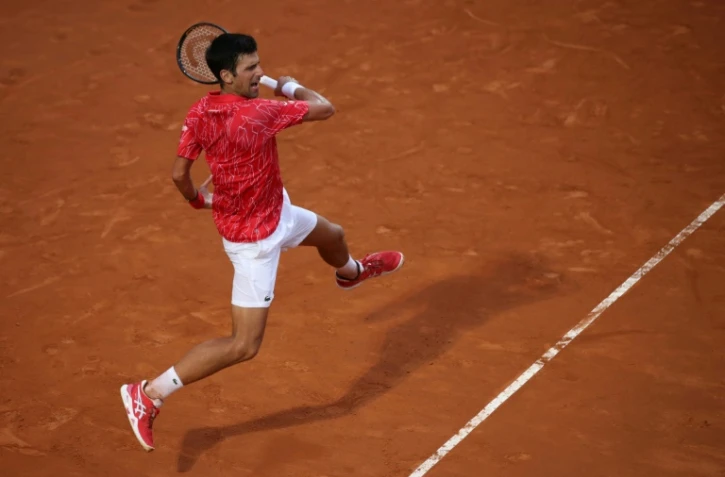 Novak Djokovic lors de sa dernière sortie sur la terre battue de Rome, au Foro Italico, le  21 septembre 2020