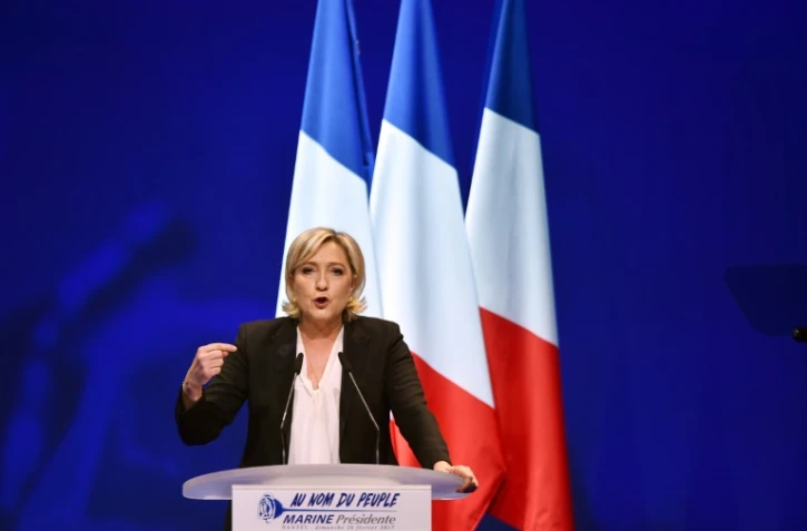 Le présidente du Front national et candidate à la présidentielle Marine Le Pen le 26 février 2017 à Saint-Herblain