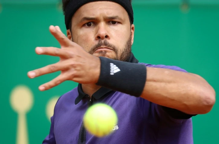 Jo-Wilfried Tsonga face à l'Américain Taylor Fritz au 1er tour du Masters 1000 de Monte-Carlo, le 16 avril 2019