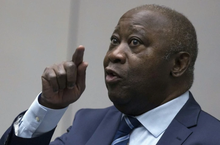 Photo archive du 15 janvier 2019 montrant l'ancien président ivoirien Laurent Gbagbo devant la Cour pénale internationale (CPI) 