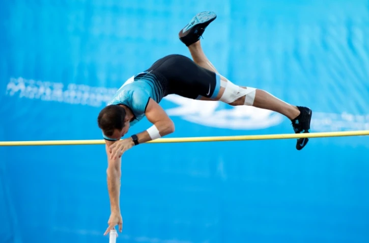Le perchiste français Renaud Lavillenie lors du meeting de Rabat, le 13 juillet 2018