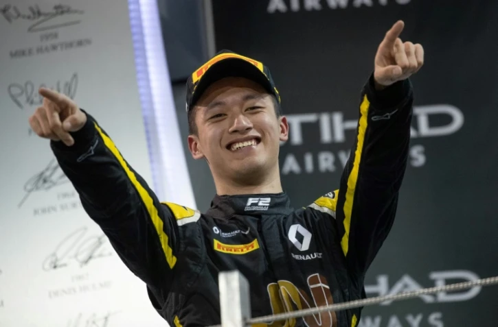 Le pilote automobile chinois Zhou Guanyu, le 30 novembre 2019 au circuit Yas Marina d'Abou Dhabi